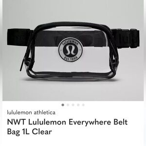 NWT Lululemon Everywhere Belt
Bag 1L Clear